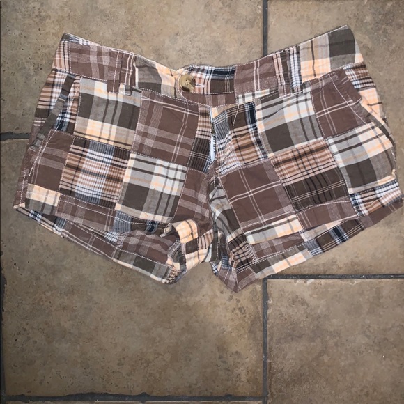 Plad brown hint short shorts - Picture 2 of 3